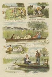 Op de Theems in de zomer (chromolitho)
